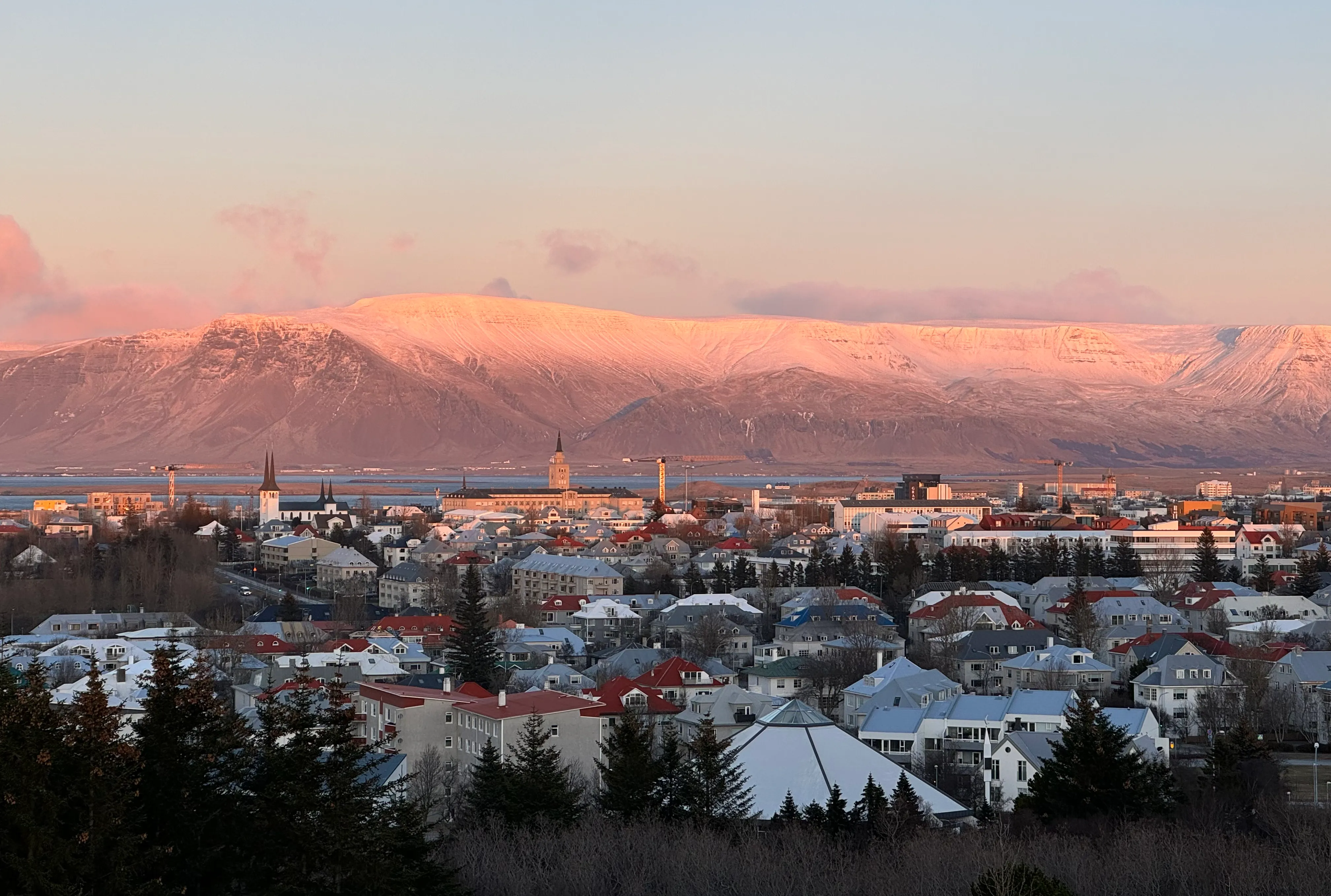 The view of Reykjavík from the Perlan